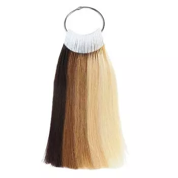 BUMMSEVEN Natural Human Hair Bundle Color Set of 5-6 Pieces of each approx 20cm Hairdresser Color Hair Color Color Dye Color Chart 100% Test, Colors,