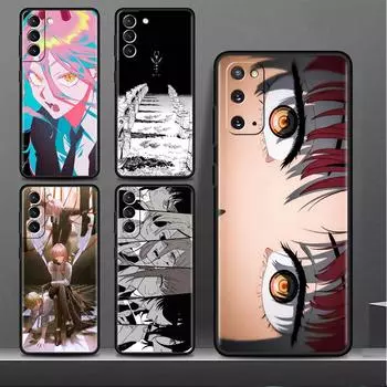 Bumper Case For Samsung Galaxy S22 Ultra S21 FE S20 Plus S10 Lite Phone Cover S10e S9 S8 S7 Silicone Funda Chainsaw Man Girl Sac Samsung S7
