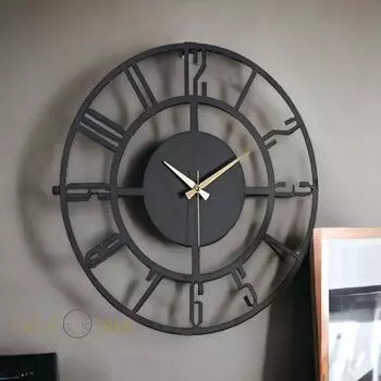 Bunnela Металлические Черные Современные Настенные Часы 41X41 См
