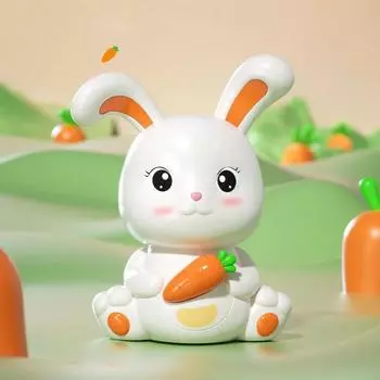 Bunny Piggy Bank Figurine Money Saving Box Animal Statue Crafts Saving Box Shelf Home Desktop Bedroom Birthday Gifts Kids Toy белый