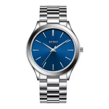 BUREI Watch Men s Analog Quartz Simple Waterproof Black Arm Watch Popular Stylish Gentleman Men s Business Casual Luminous Watch G