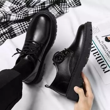 Business leather shoes men s summer 2024 new teen British style student platform suit men s casual trendy shoes 39
