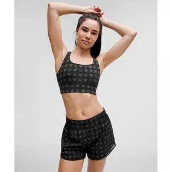 Бюстгальтер Disney X Lululemon Energy Longline со средней поддержкой, чашки BD, классика Disney, черный цвет 6