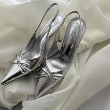 Butterfly-knot High Heel Modern Sandals Thin Heels Party Ladies Shoes on Sale 2025 Brand Buckle Strap Fashion Women s Sandals 35
