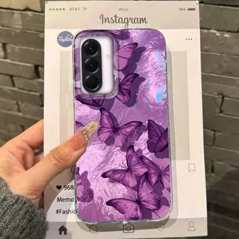 Butterfly Shadow Case For Samsung Galaxy A56 A16 A26 A36 A06 A55 A35 A25 A15 A12 A32 A54 S24 S25 S22 S23 FE Girls Fundas Cover Samsung Galaxy S23 Plus