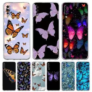 butterfly Soft Phone Case For Samsung Galaxy A52 A50 A70 A30 A40 A20E A10 A10S A20S A02S A04s A12 A22 A32 A72 5G Clear Cover Samsung A12