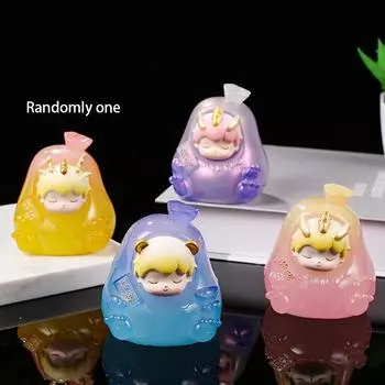 Button Lamps Night Cell Powered Compact Cartoon Cute Dolls Shaped Lights