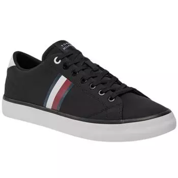 Мужские кроссовки Tommy Hilfiger Hi Vulc Low Stripes Mesh, черные. 44 44 чёрный