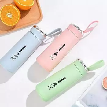 Бутылка для питья воды, герметичная, экологически чистая, без BPA, детские школьные подарки, портативная веревка, посуда для напитков, кружка для чая, кофе 400ml