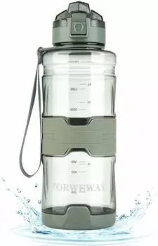 Бутылка для воды FORWEWAY, не содержащая бисфенол А, с фильтром, большая емкость, пищевые материалы, многоразовая, герметичная, с автоматическим открыванием, для питья, спортивная бутылка зелёный
