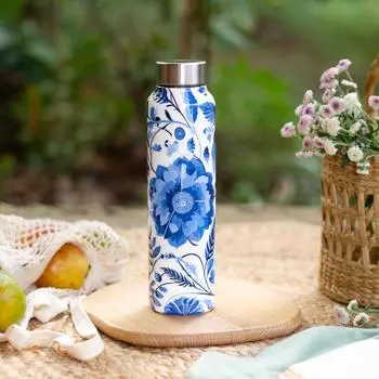 Бутылка для воды из нержавеющей стали Phool | Для школы, офиса, дома, спортзала | Бутылки, подходящие для холодильника | Герметичная, нержавеющая бутылка 1000 мл