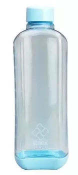 Бутылка для воды Pearl Metal 1000 мл, бутылка для воды из поликарбоната, синяя, блок, стиль H-6038 синий