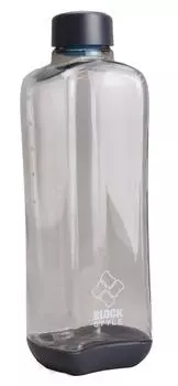 Бутылка для воды Pearl Metal 1000 мл, прямая питьевая бутылка из поликарбоната, серая, блочная, стиль H-6037