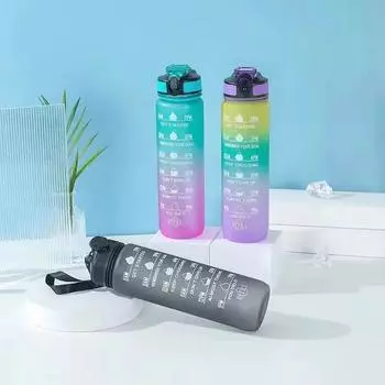 Бутылка для воды, принадлежности для питья, термос из нержавеющей стали, фитнес-напитки, портативный, подходящий чайник, вдохновляющая чашка с утечкой 1000ML