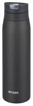 Бутылка для воды Tiger 600 мл Кружка Sahara из нержавеющей стали Бутылка One Touch Lightweight Ebony Black MCX-A602KE