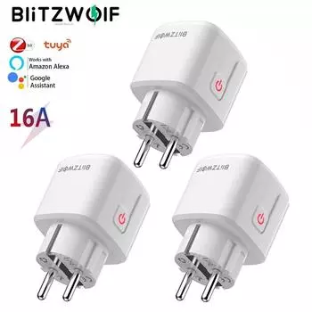 Bw-shp15 Zigbee 3.0 16a Умная розетка 3680 Вт Европейская розетка Приложение Удаленный таймер Монитор энергии Работа с Alexa SHP6 Pro