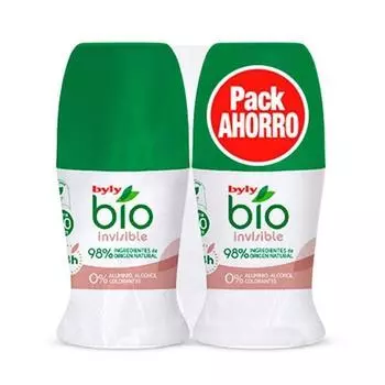 Byly Bio Natural 0% невидимый шариковый дезодорант 2x50 мл