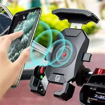Быстрая беспроводная зарядка USB QC 3.0 с горизонтальным вращением на 360° для мотоцикла, скутера