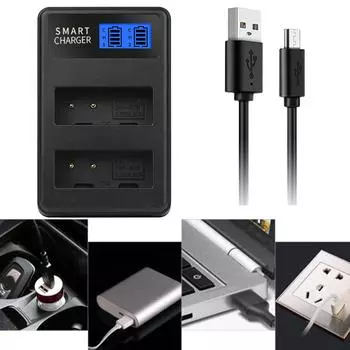 Быстрое зарядное устройство BLJ31 LCD Micro USB, эффективная и универсальная зарядная база для аккумулятора Panasonic Lumix DMC GF6 GX7 GF3 GF5