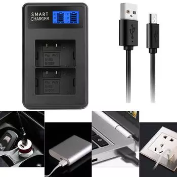 Быстрое зарядное устройство BMB9/BMB9E LCD Micro USB, эффективная и универсальная зарядная база для аккумулятора Panasonic Lumix DMC FZ40K FZ45K