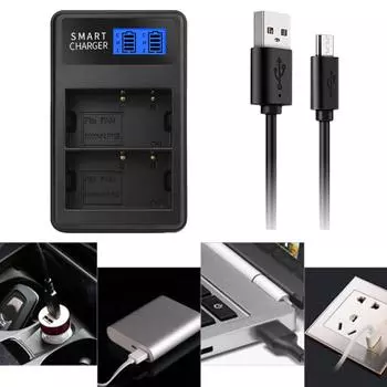 Быстрое зарядное устройство DMW BLF19E LCD Micro USB, эффективная и универсальная зарядная база для Panasonic Lumix DMC-GH3, аккумулятор
