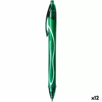 Быстросохнущая гелевая ручка Bic Gel-ocity, зеленая, 0,3 мм (12 единиц) TU