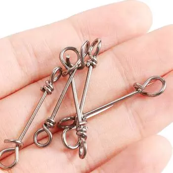 Быстрозажимной рыболовный вертлюг Fastach Rolling Fishing Connector Snaps Swivels Fishing Swivel Swivel 15mm