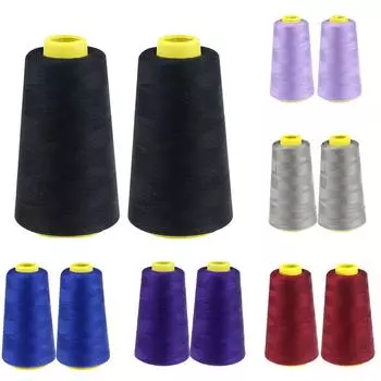 Бытовая цветная полиэфирная швейная нить Пагода, 2 шт., 2300 ярдов One Size белый