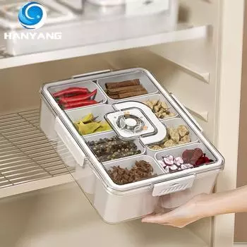 Бытовая коробка для хранения специй, банка для хранения специй, банка для приправ, анис, корица, перец горошком, перец, специи, сухой перец, кухонная коробка для специй S прозрачный