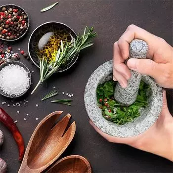 Бытовая шлифовальная машина для прессования чеснока, чесночный пюре, горшок для ручного затирания, медицинский горшок, мармелад, деревянная ступка для чеснока, каменный раствор