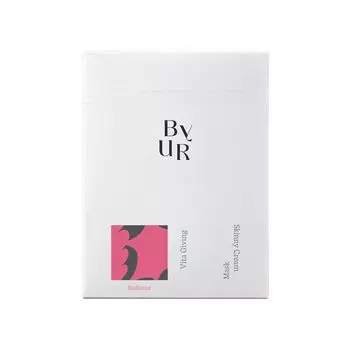 ByUR Skinny Cream Mask Face Pack Sheet Mask Индивидуально упакованная маска с высоким содержанием увлажняющих веществ для пор с витамином (Крем/Vitalucent/Набор 4)