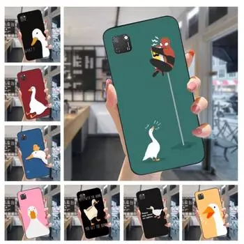 C-Cute Duck Goose Забавный чехол для телефона для Huawei Mate 40 30 20 10 Pro Lite Nova 9 8 5T Y7p Y7 мягкий черный чехол для телефона Huawei Mate40