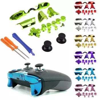 C# Полный набор кнопок Bumper Trigger Button D-pad LT RT Button Kit для Xbox One Eli серебряный