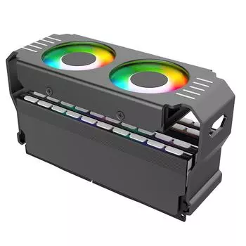 C# RAM Cooler 1000-4500+RPM Радиатор охлаждения памяти ПК для DDR4 DDR5 (черный)