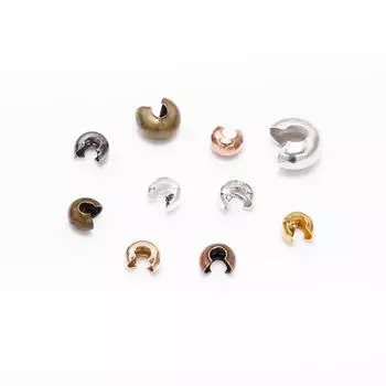 C-Shaped Spacer Beads for Necklace Making - DIY Jewelry Positioning Accessories 3mm [100 pcs/bag/5g]