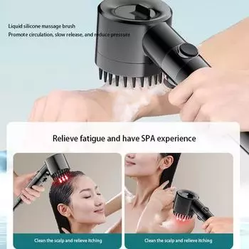 Cabezal de ducha de alta presin con filtro porttil, grifo de lluvia, 3 modos, accesorios de bao para el hogar, nuevo серый