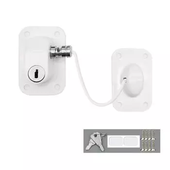 Cabinet Locks Refrigerator Combination Lock Window Safety Lock Limit Positioning Combination Lock White