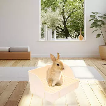 Cage Litter Box for Small Animals, Pet Toilet Ferrets бежевый