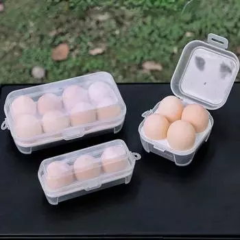 Caja De Huevos Anticada Para Acampar Al Aire Libre, Contenedor De Almacenamiento Huevos, Organizador De Cocina 3/4/8 Rejillas