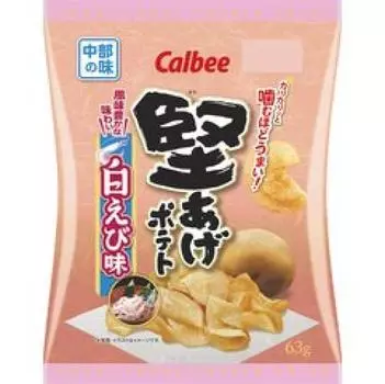 Calbee Kataage Potato со вкусом белых креветок 63 г x 12 пакетиков [Chubu Limited]