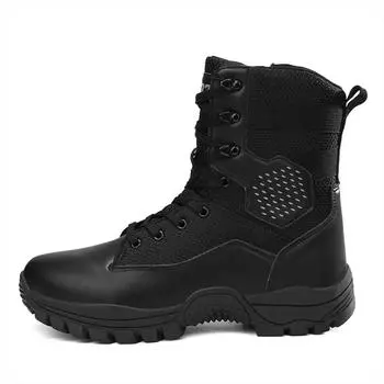 Calf Leather Rubber Sole Walking Boots Original Sneakers For Men Shoes High Top Sneakers Sports Daily Shoose Exercise 39