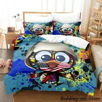 Calimero Bedding Set Single Twin Full Queen King Size Bed Set Aldult Kid Bedroom Duvetcover Sets 3d Anime Kawaii Bed 70x133cm 2pcs