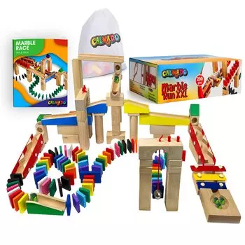 Calmado Ball track 200 run set for made of buck wood bag instructions - parts/marble girls/boys + +