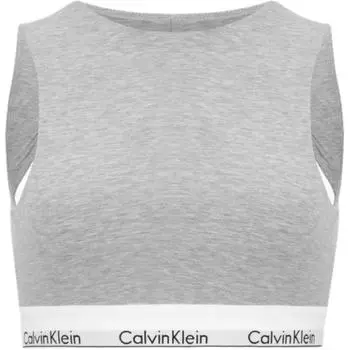 Calvin Klein Бюстгальтер с открытой спиной в стиле минимализма, удобный, женское нижнее белье, цвет кокоса, зеленый, серый QF7626-050 L