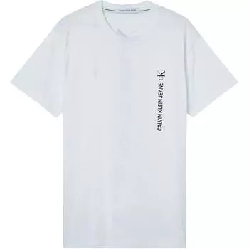 Calvin Klein Футболка с коротким рукавом и круглым вырезом, мужские топы, белая J30J318303-YAF XL