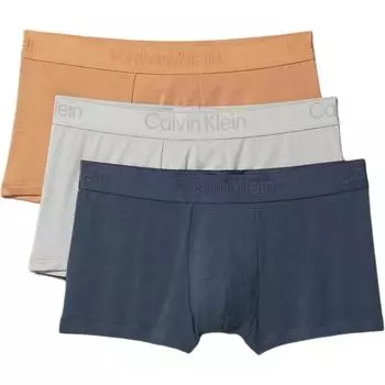 Calvin Klein Мягкие дышащие трусы-боксеры с низкой посадкой и логотипом, европейская версия, 3 шт., мужское нижнее белье 000NB3651A-MGW L