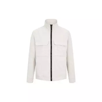 Calvin Klein Рубашка с длинным рукавом и застежкой-молнией, карманом для одежды, мужская бежевая J319667 L