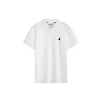 Calvin Klein Рубашка поло с коротким рукавом и вышитым логотипом Мужские топы белые J323202-YAF