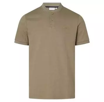 Calvin Klein Smooth Cotton Stand Collar поло с короткими рукавами S