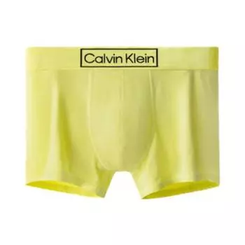 Calvin Klein SS22 однотонные жаккардовые трусы-боксеры удобные мужские трусы желтые NB3083-ZJB S